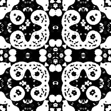 Modern jeo dalga deseni. Kusursuz moda tasarımı siyah beyaz fayanslar