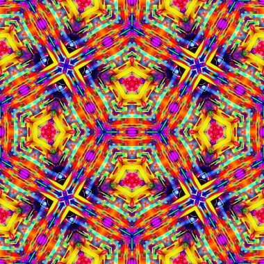 Eski model boyalı, dikişsiz desen. Hippi buhar dalgası geçmişe dönük sonsuz arkaplanı bulanıklaştırır