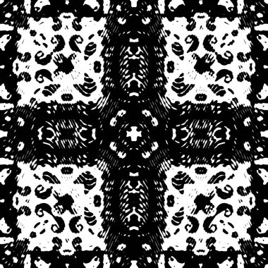 Modern jeo dalga deseni. Kusursuz moda tasarımı siyah beyaz fayanslar