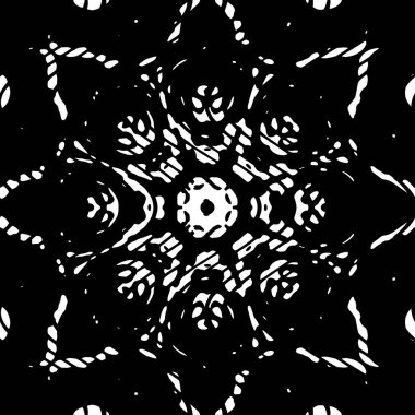 Modern geometrik dalgalı desen. Kusursuz moda tasarımı siyah beyaz fayanslar