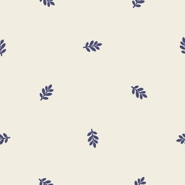 Garip yaprak filizi lino motif vektör desenini kesti. Skandi arkaplanı için kaprisli yaprak tasarımının kusursuz dekorasyonu