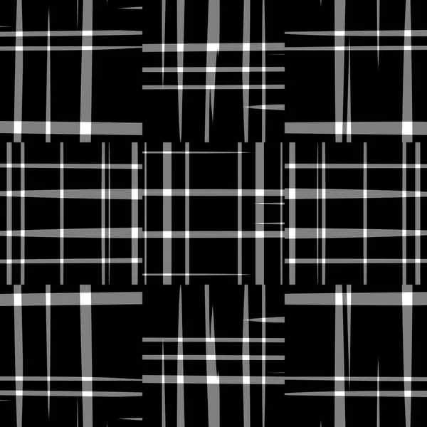黒と白の現代的な再生パターン レトロ壁紙のためのシームレスなモノクロタータンデザイン — ストック写真