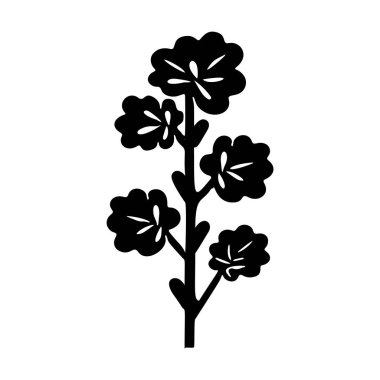 Vektör scandi tarzında linocut ağaç tasarım elementleri. Siyah ve beyaz orman sembolü