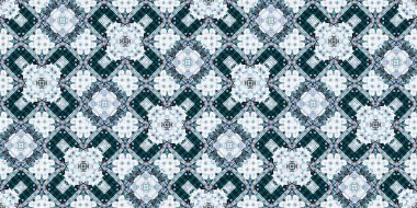 Kış grunge dokusu, kır evi tarzı örülmüş tekstil için pürüzsüz bir sınır. Mavi duotone scandi yüzey tasarım kurdelesi