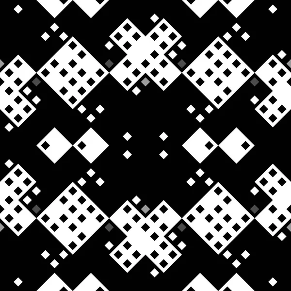 Enfärgad Pixel Sömlöst Mönster Geometrisk Retrodesign Retrostil För Digital Bakgrund — Stockfoto