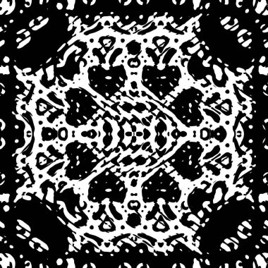 Modern geometrik dalgalı desen. Kusursuz moda tasarımı siyah beyaz fayanslar