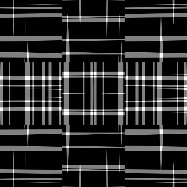 Blanco Negro Moderno Patrón Cuadros Diseño Tartán Monocromo Sin Costuras —  Fotos de Stock
