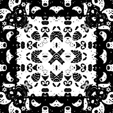 Modern jeo dalga deseni. Kusursuz moda tasarımı siyah beyaz fayanslar