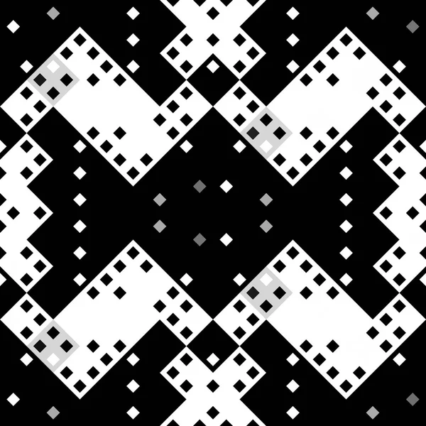 Padrão Sem Emenda Pixel Monocromático Design Retrô Geométrico Estilo Retrô — Fotografia de Stock