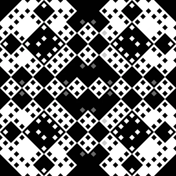 Modello Senza Soluzione Continuità Pixel Monocromatico Design Geometrico Retrò Stile — Foto Stock