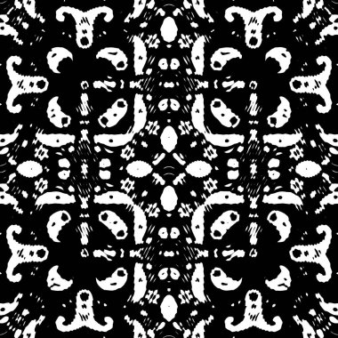 Modern jeo dalga deseni. Kusursuz moda tasarımı siyah beyaz fayanslar