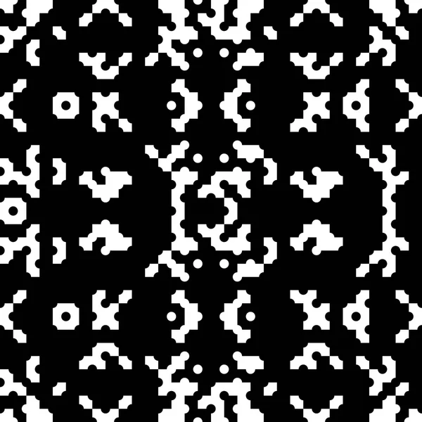Unregelmäßiges Pixelnahtloses Muster Geometrisches Retro Design Monochromen Retro Stil Für — Stockfoto
