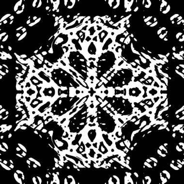 Modern geometrik dalgalı desen. Kusursuz moda tasarımı siyah beyaz fayanslar