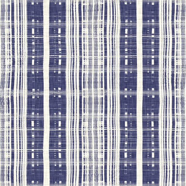 マスキュリン藍タータンリネンシームレスパターン ネイビーブルーロッジプレーンコットンのすべての印刷の背景を果たした — ストック写真