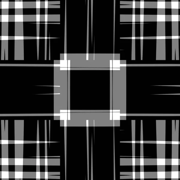 Zwart Wit Modern Ruitpatroon Naadloze Monochrome Tartan Ontwerp Voor Retro — Stockfoto