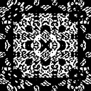 Modern geometrik dalgalı desen. Kusursuz moda tasarımı siyah beyaz fayanslar