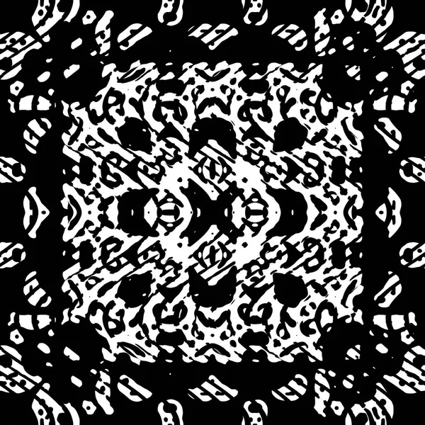 Современный Геометрический Волновой Узор Бесшовная Модная Плитка Черно Белого Цвета — стоковое фото