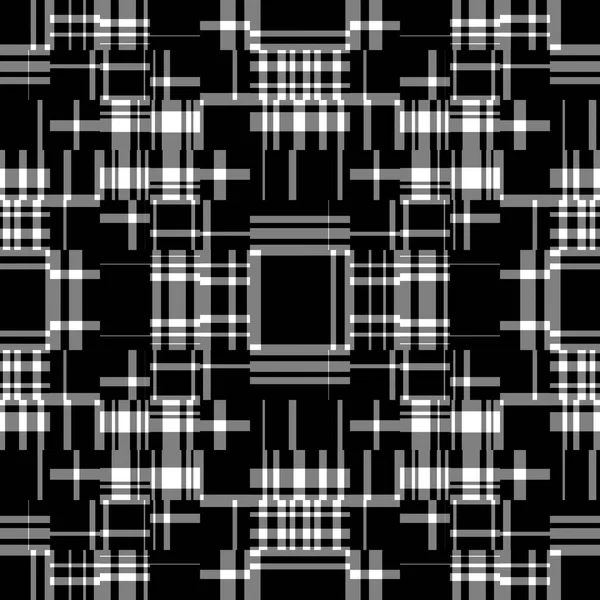 Patrón Lineal Moderno Blanco Negro Diseño Textil Roto Monocromo Sin —  Fotos de Stock