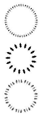 Çiçek desenli çelenk çizimi. Botanik düğün davetiyesi için antika vektör çerçevesinin vektör koleksiyonu