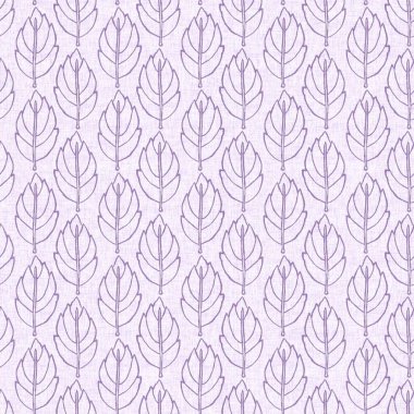 Cinsiyet olarak nötr mor botanik yaprak, dikişsiz raster arka plan. Basit, kaprisli, 2 tonlu bir model. Çocuk bezi duvar kâğıdı ya da her yerde skandal var.