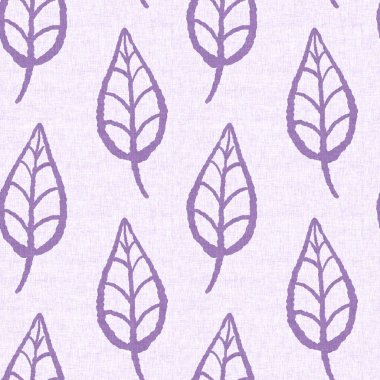 Cinsiyet olarak nötr mor botanik yaprak, dikişsiz raster arka plan. Basit, kaprisli, 2 tonlu bir model. Çocuk bezi duvar kâğıdı ya da her yerde skandal var.