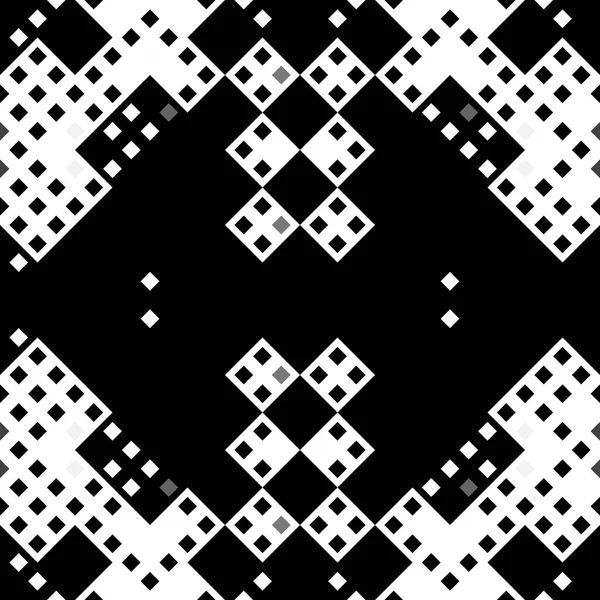 Nahtloses Monochromes Pixelmuster Geometrisches Retro Design Retro Stil Für Digitalen — Stockfoto
