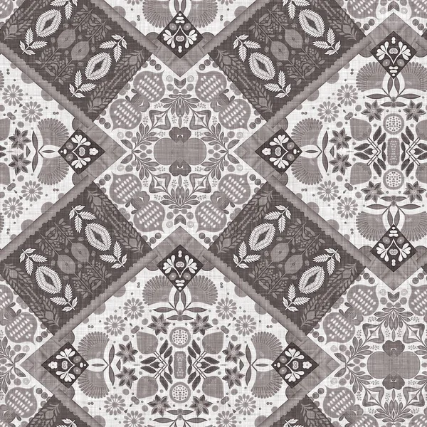 French Style Grey Intricate Damask Seamless Pattern Tone Country Cottage — Stockfoto