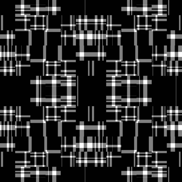 Schwarz Weiß Modernes Lineares Muster Nahtloses Monochromes Gebrochenes Textildesign Für — Stockfoto