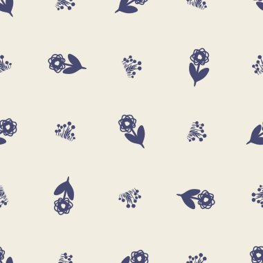 Garip çiçekli lino motif vektör desenini kesti. Modern arkaplan için kaprisli yaprak tasarımının kusursuz dekorasyonu.