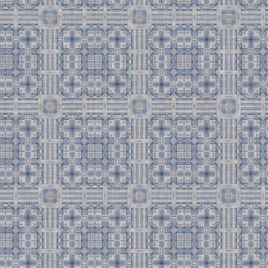 Traditional grey mosaic seamless pattern print. Fabric effect mexican patchwork damask grid Square shape symmetrical background textile . Creative colorful graphic design