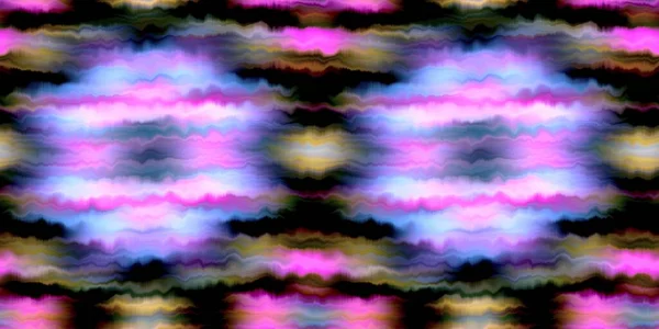 Vibrant Tie Dye Wash Seamless Border Blurry Fashion Effect Summer — Stock Photo, Image