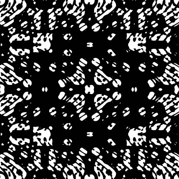 Modern Geometric Wavy Pattern Seamless Fashion Design Tile Black White — Stock Photo, Image