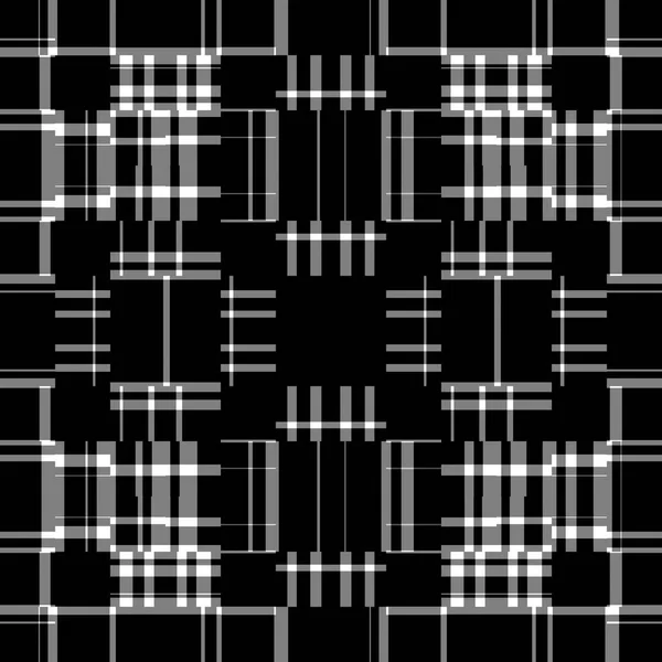 Patrón Lineal Moderno Blanco Negro Diseño Textil Roto Monocromo Sin — Foto de Stock