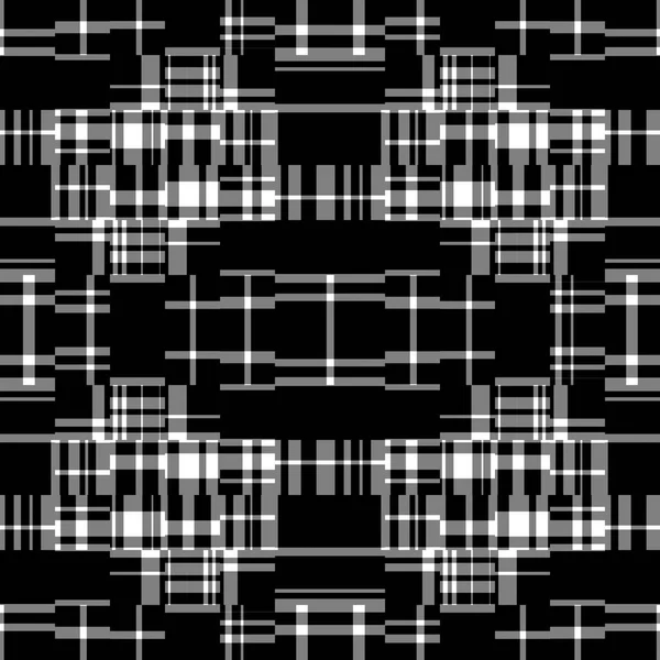 Černobílý Moderní Lineární Vzor Bezešvé Monochromatický Rozbitý Textilní Design Pro — Stock fotografie