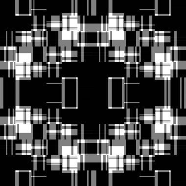 Siyah ve beyaz modern doğrusal desen. Retro duvar kâğıdı için kusursuz tek renkli kırık tekstil tasarımı