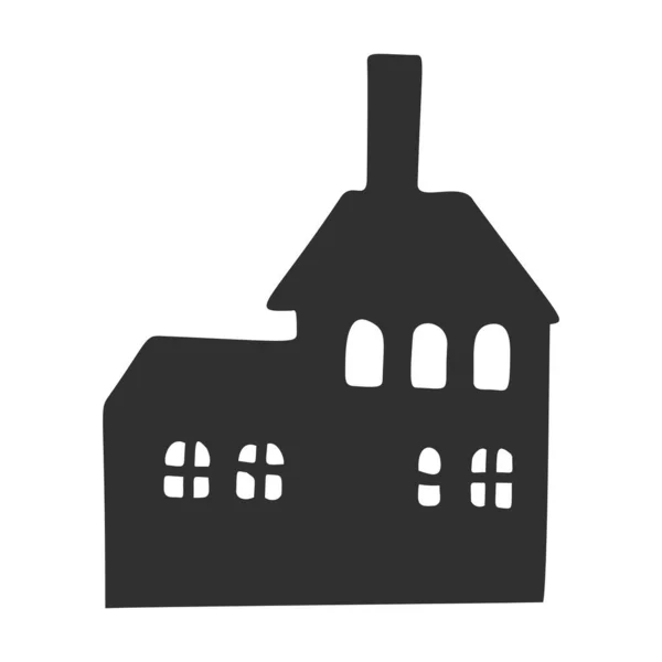 ホームステッド ヴィンテージスタイルのかわいい素朴なコテージモチーフ 気まぐれな田舎の家のベクトルイラスト — ストックベクタ