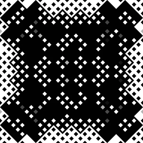 Monokróm Pixel Zökkenőmentes Minta Geometrikus Retro Design Retro Stílusban Digitális — Stock Fotó