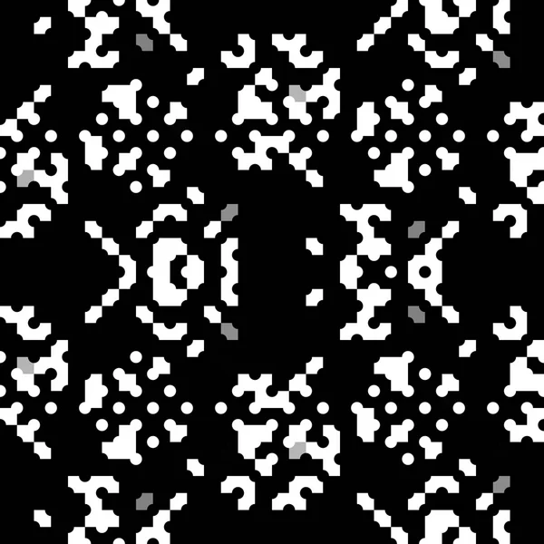 Oregelbunden Pixel Sömlöst Mönster Geometrisk Retro Design Monokrom Retro Stil — Stockfoto