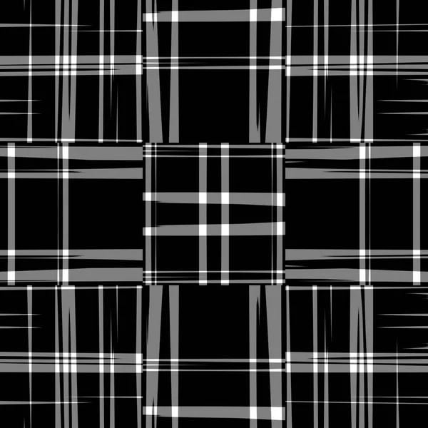 stock image Black and white modern plaid pattern. Seamless monochrome tartan design for retro wallpaper