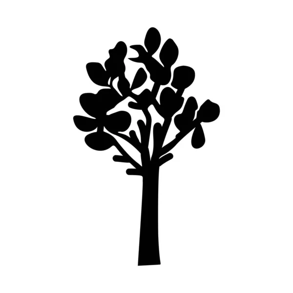 Linocut Στοιχεία Σχεδιασμού Δέντρο Στυλ Διανυσματικό Σκάνδαλο Μαύρο Και Άσπρο — Διανυσματικό Αρχείο