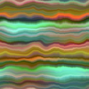 Canlı kravat boyası, yıkama şeridi, kusursuz dalga deseni. Bulanık moda efekti, yaz hippi arka planı, uzay boyalı dalgalı çizgiler.