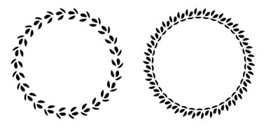 Çiçek desenli çelenk çizimi. Botanik düğün davetiyesi için antika vektör çerçevesinin vektör koleksiyonu