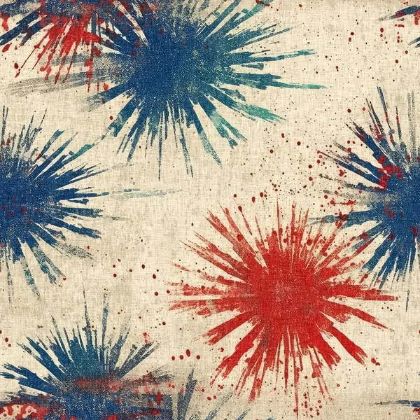 Бесшовный Фейерверк Дня Независимости Июля Традиционном Красном Белом Синем Цветах — стоковое фото