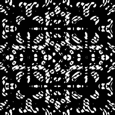 Modern geometrik dalgalı desen. Kusursuz moda tasarımı siyah beyaz fayanslar