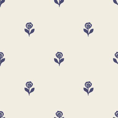 Garip çiçekli lino motif vektör desenini kesti. Modern arkaplan için kaprisli yaprak tasarımının kusursuz dekorasyonu.