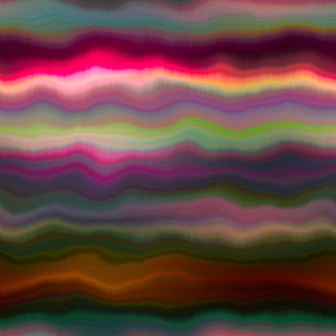 Canlı kravat boyası, yıkama şeridi, kusursuz dalga deseni. Bulanık moda efekti, yaz hippi arka planı, uzay boyalı dalgalı çizgiler.