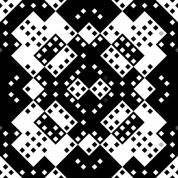 Монохромный Пижонский Узор Геометрический Ретро Дизайн Стиле Ретро Цифрового Фона — стоковое фото