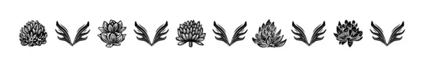 Scandi Jardin Brindille Bannière Florale Dans Style Sourcils Bas Bordures — Image vectorielle