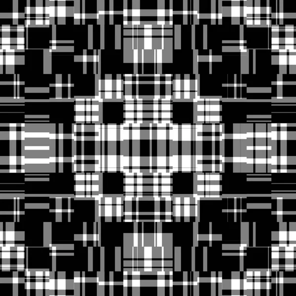 Zwart Wit Modern Lineair Patroon Naadloze Monochrome Gebroken Textiel Ontwerp — Stockfoto