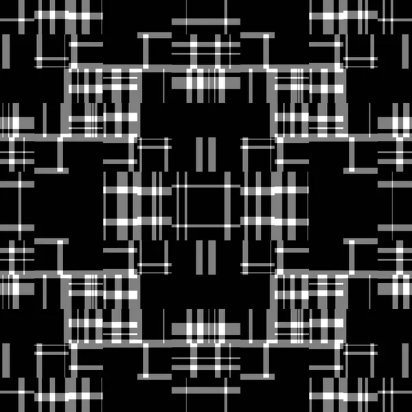 Černobílý Moderní Lineární Vzor Bezešvé Monochromatický Rozbitý Textilní Design Pro — Stock fotografie